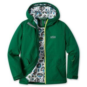 Stio Kids Rafferty Insulated Hooded Waterproof Ski Jacket Conifer Green Size 10